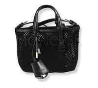 Moncler - Very Mesh & Leather Tote Bag - Femme - Sacs - Noir - Taille: ONE Size