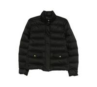 Moncler - Veste Matelassée en Cuir Noir - Femme - Vestes - Noir - Taille: 38 FR