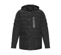 Moncler - Veste matelassée marine avec appliqué logo - Homme - Vestes - Bleu - Taille: L