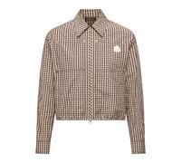 Moncler - Vichy Cotton Blend Shirt - Femme - Vestes - Brun - Taille: 38 FR