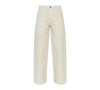 Moncler - Wide-leg Pantalons - Femme - Pantalons - Beige - Taille: 36 FR