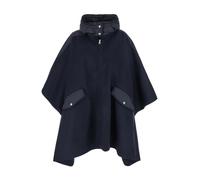 Moncler - Wool Zip Cape - Femme - Vestes - Bleu - Taille: ONE Size