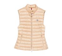 Moncler - Zip Quilted Gilet - Femme - Vestes - Beige - Taille: 38 FR