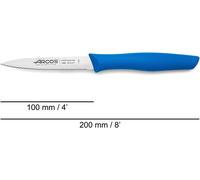 Mondador Serrated Knife-Stainless Steel Nitrum 100 Mm-For Fruits And Vegetables-Blue Non-Slip Handle-Nova Series