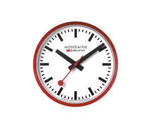 Mondaine A990.CLOCK.11SBC Horloge Murale rot Ø 25 cm