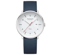 Mondaine Doppio MLE.41910.LDV Montre Solaire pour Homme Bleu/Blanc 41 mm