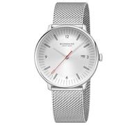 Mondaine Doppio Montre pour Homme, 41 mm, Mouvement à Quartz Suisse, Verre Saphir, Acier Inoxydable, étanche 5 ATM, Durable - Élégance et Tradition, dualité dans Le Design