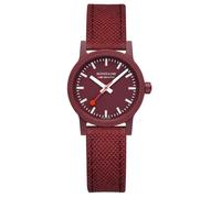 Mondaine Essence Watch | 32 mm-tissu recy erise fonc avec coutures et doublure en lige