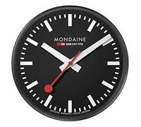Mondaine - Horloge Murale 25 cm - Horloge Officielle des chemins de Fer suisses - Boîtier en Aluminium Rouge - Résistant à la poussière - Horloges murales - Différentes Variantes