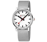 Mondaine MSE.40110.SM Montre analogique pour Homme avec Bracelet en Acier Inoxydable, argenté, Bracelet
