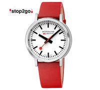 Mondaine MST.4101B.LBV.2SE.Rouge Montre Stop2Go BackLight Verre Saphir, 41Mm