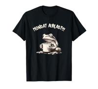 Monday Déjà Grenouille avec Café Grenouille Épuisée Matin T-Shirt