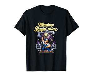 Monday Stayin Alive Robinet de Plombier Disco T-Shirt
