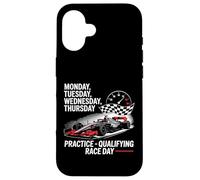 Monday Tuesday Wednesday Thursday Practice Qualifying Race Coque pour iPhone 16