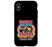 Monday Tuesday Wednesday Thursday Practice Qualifying Race Coque pour iPhone X/XS
