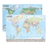 Monde 1/31.000.000 carte politique et physique (sans barres alu, 95 × 67 cm)