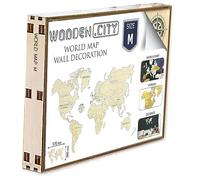 [WM501] Wooden City Carte du monde Puzzle 3D Mural en Bois 57 x 38 cm