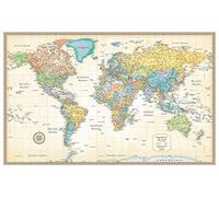 Monde, Carte Roulée Série Classique, Beige | Rand McNally