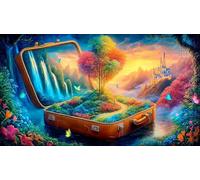 Monde de rêve Puzzle 1000 pièces Educa Jeu D'Intelligence Décoration Intérieure Jeu éducatif Challenge Toy pour Adultes et Enfants à partir de 14 Ans 38x26cm/1000pcs