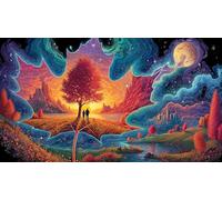 Monde des Feuilles d'érable Puzzle 1000 pièces Educa Jeu D'Intelligence Décoration Intérieure Jeu éduchatif Challenge Toy pour Adultes & Enfants des 14 Ans 38x26cm/1000pcs