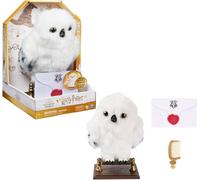 Wizarding World HARRY POTTER - HEDWIGE ENCHANTÉE - Peluche Interactive Chouette Hedwige 30 Cm Avec Accessoires - Tête et Ailes Qui Bougent - Sons et Mouvements - Jouet Enfant 6 ans et +