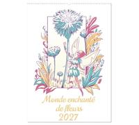 Monde enchanté de fleurs (Calendrier mural 2027 DIN A2 horizontal), CALVENDO calendrier mensuel: Plongez dans un monde enchanteur où des fleurs illustrées prennent vie avec de délicates fées.