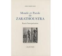 Monde et parole de Zarathoustra