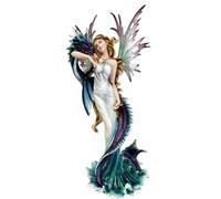 Monde Féérique - Statue fée Géante Dragon Blue Dark - 60cm