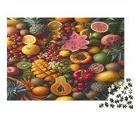Monde Fruits Puzzle 1000 Pièces Adulte en Carton Recyclé, Jeu De Puzzle À Assembler Soi-même défi Entre Amis pour Un Moment De Complicité, Étoile du Cadeau De Noël 70x50cm/1000pcs