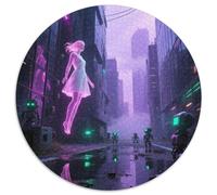 Monde Futur Puzzle 1000 Pieces Cadeau Unique Cyberpunk Science Fiction Jeu Éduchatif Challenge Toy À De Qualité Supérieure Peinture Art pour Adultes Et Enfants 1000pcs (67.5x67.5cm)