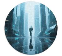 Monde Futur Puzzles 1000 Pièces Cadeau Unique Cyberpunk Science Fiction Jeu Éduchatif Défi Jouet À De Qualité Supérieure Peinture Art pour Adultes Et Enfants À Partir De 14 Ans 1000pcs (67.5x67.5cm)