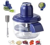 Monde Grape Peeling Machine, Automatic Small Fruit Peeling Tool, Rechargeable Home Kitchen Aid Peeler, Small Commercial Fruit Skin Remover Tool for Grapes, Garlic, Fruits (Blue)