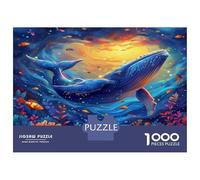 Monde marinCasse-tête 1000 Pièces en Carton De Qualité Supérieure, Puzzle Difficile Baleine corailpuzzle De Détente pour Un Office Break Puzzle, Cadeau Original Adulte 70x50cm/1000pcs