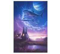 Monde Mystique 1000 Pièces Puzzle en Bois pour Adultes Enfants, Puzzles Impossible, Jeu D'adresse pour Toute La Famille, （78×53cm）