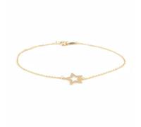 Monde Petit Pulsera niña o mujer oro con estrella - Coffret cadeau - Certificat de garantie