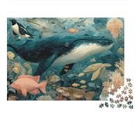 Monde sous-Marin de la Vie Marine, Design Unique et Luxueux, idéal comme Cadeau, Jeu Familial et décoration d'intérieur, 1 000 pièces (75 x 50 cm)