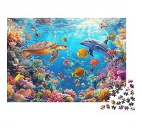 Monde sous Marin Puzzle 1000 Pièces pour Adultes Récif de Corail Jeu de Puzzle Papier Décoration Relaxation Cadeau 52x38cm/1000pcs