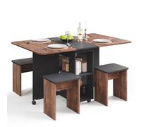 Mondeer 120cm Ensemble Table à Manger Pliable avec 4 Chaises,Petit Espace