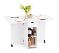 Mondeer 120cm Table à Manger Pliable,Table de Cuisine pour Petits Espaces