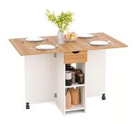 Mondeer 120cm Table à Manger Pliable,Table de Cuisine pour Petits Espaces