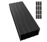 Mondeer 12xtôle trapézoïdale 115 x 45 cm=6.21 ㎡ Plaques de toit pour abri de jardin Carport Anthracite galvanisé tôle profilée tôle murale tôle de toit tôle ondulée plaques de toit
