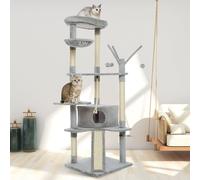 Mondeer Arbre à chat 167cm XXL Gris clair