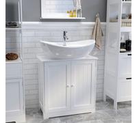 Mondeer Armoire sous lavabo Armoire de salle de bain Portes et 2 compartiments Armoire de salle de bain