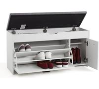 Mondeer Banc à chaussures avec assise Armoire à chaussures 100 x 52 x 30 cm Blanc