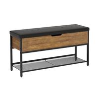 Mondeer Banc Chaussures entrée, 3 rangements, métal réglable, 96x30x50cm