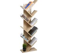 Mondeer Bibliothèque 9 niveaux en bois marron clair