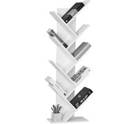 Mondeer Bibliothèque à 9 niveaux en bois 40 x 20 x 127 cm Blanc
