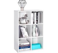 Mondeer Bibliothèque Bibliothèque 60.5 x 30.3 x 90cm blanc