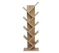 Mondeer Bibliothèque en Forme d'arbre, Étagère à 8 Niveaux, 40x20x127cm