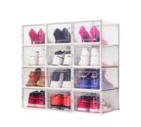 Mondeer Boîtes à chaussures Lot de 12 Boîtes de rangement taille 44 Organisateur de chaussures Armoire à chaussures Étagère à chaussures Rangement de chaussures